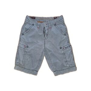 Rock Revival Cargo Shorts Mens 30/23 Red Black Stitch Streetwear Y2K Skate